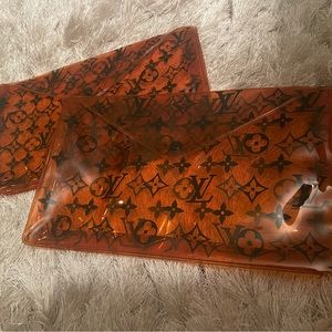 Louis Vuitton plastic clutch set